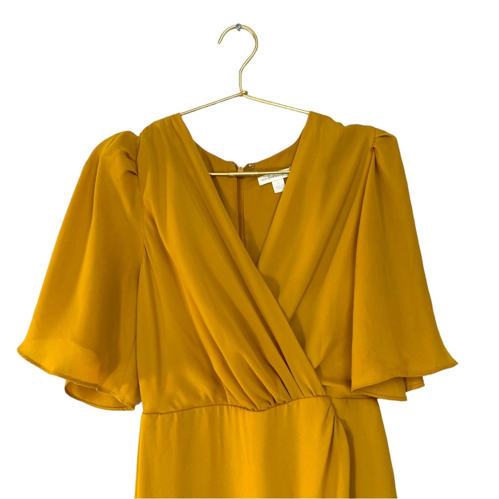 New York and Company Womans Dress Mustard Yellow Mid Sleeve Size:‎ S 0133